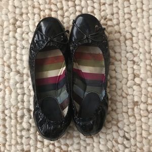 Coach patent leather foldable ballet flats